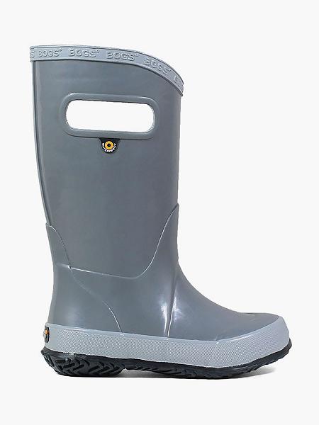 BOGS Boots Deutschland - Rainboot Slip On Solid Regenstiefel Kinder Grau DE16543